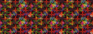 Raster çiçek desenli çiçek deseni, yapraklar, dekoratif elementler, sıçrama, lekeler, el çizimi kontur çizgileri ve Doodle çizim stili, grafik raster çizim çizimi.