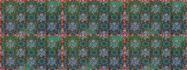 Raster Güzel kumaş deseni. Raster suluboya deseni, narin çiçekler, yeşil ve gri çiçekler, tebrik kartı şablonu..