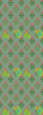 Manzaralı çiçek deseni. Çiçek kompozisyonu, el boyası, hassas şablon. Sevgililer günü ve tebrik kartı konsepti için şık bir davetiye. Üst manzara, yumuşak yeşil renk biçimi.