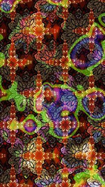 Raster - stok. Kahverengi ve siyah çiçekli eskiz deseni, suluboya çiçek deseni, sevimli çiçek, duvar kağıdı, kart veya kumaş için fayanslı.