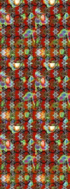 Düz Çiçek Elementleri Tasarımı. Raster illüstrasyonu. Gri, kahverengi ve kırmızı renkte çiçekler. Çiçekli çiçek deseni, suluboya. Renkli Bahar Teması çizim şablonu.