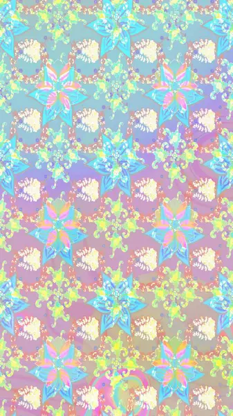 Renkli Yaz Temalı eskiz kalıbı. Düz Çiçek Elementleri Tasarımı. Raster Illustrasyon 'daki Çiçek Deseni' nin son moda çizimi. Tarafsız renklerde çiçekler.