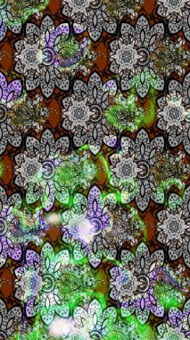 Botanik çizim kalıbı. Organik elementler. Raster deseni. Suluboya etkisi.