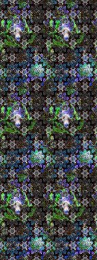 Organik motif arka planı. Çizim kalıbı. Ultraviyole kumaş deseni. Raster illüstrasyonu.