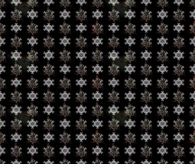 Siyah renkli çiçekler. Hediye ambalaj kağıdı, tebrik kartları, posterler ve pankart tasarımı. Raster düz çiçek çizim deseni.