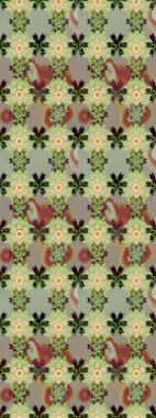 Tarafsız renklerde yaz çiçekleri. Raster illüstrasyonu. Raster çiçek desenli ve çiçekli..