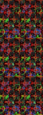 Raster illüstrasyonundaki çiçek desenli çizim. Düz Çiçek Elementleri Tasarımı. Renkli Yaz Temalı eskiz kalıbı. Siyah ve kahverengi renkte çiçekler.