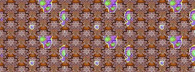 Raster illüstrasyonu. Kahverengi renkli çiçekler. Çizim çiçek deseni duvar kağıdı için kullanılabilir.