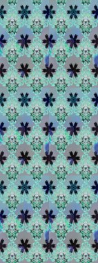 Yumuşak, bahar çiçekli arka plan. Çiçekli karalama şeklinde Raster çiçek deseni. Mavi renkte çiçekler.