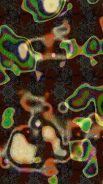 Küçük çiçekteki sevimli çiçek deseni. Kahverengi ve gri renkli çiçekler. Raster illüstrasyonu.