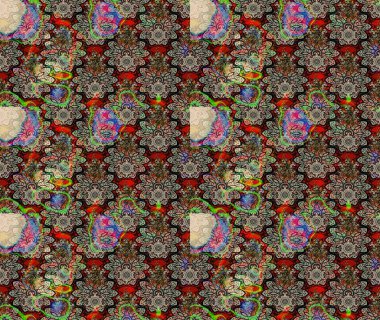 Hediye ambalaj kağıdı, tebrik kartları, posterler ve pankart tasarımı. Raster düz çiçek çizim deseni. Gri renkli çiçekler.