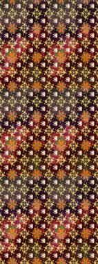 Çiçekli çizim şekli. Kahverengi renkli çiçekler. Renkli Bahar Teması eskiz kalıbı. Düz Çiçek Elementleri Tasarımı.