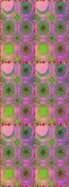 Klasik çiçek tasarımı elementleri. Yeşil kıvırcık çiçekler yeşil renkte şekillenir. Raster illüstrasyonu.