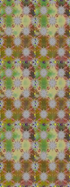 Raster illüstrasyonu. Kusursuz çiçek deseni duvar kâğıdı olarak kullanılabilir. Kahverengi ve gri renkte çiçekler.