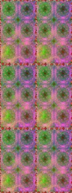 Renkli Bahar Temalı Kusursuz Arkaplan. Raster Modaya uygun kumaş deseni. Yeşil renkli şirin çiçek deseni. Düz Çiçek Elementleri Tasarımı.