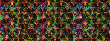 Kumaş, duvar kağıdı ve kağıt üzerine baskı yapmak için gelişen arka plan. Moda arka planında parlak buketler. Raster illüstrasyonu. Eski usul küçük çiçekli şirin bir eskiz deseni..