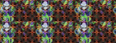 Çiçekler suluboya eskiz deseni. Raster Stili kumaş deseni.