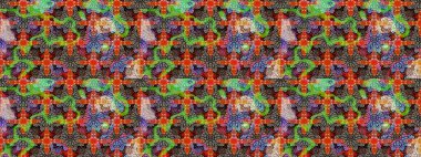 Kahverengi ve bej renkli çiçekler. Küçük çiçekte sevimli çiçek deseni var..