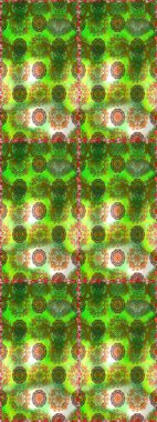 Yeşil ve kahverengi renkli çiçekler. Düz Çiçek Elementleri Tasarımı. Renkli Yaz Temalı Kusursuz Arkaplan. Çiçekli pürüzsüz retro desen.