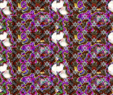 Raster güzel kumaş deseni çiziyor. Renkli Bahar Teması eskiz kalıbı. Çiçek deseni. Düz Çiçek Elementleri Tasarımı.