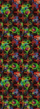 Renkli Bahar Teması eskiz kalıbı. Çiçekli eskiz arkaplanı. Düz Çiçek Elementleri Tasarımı. Çocuk stili.