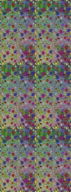 Yumuşak, bahar çiçekli arka plan. Çiçekli karalama şeklinde Raster çiçek deseni. Tarafsız ve yeşil renkte çiçekler.