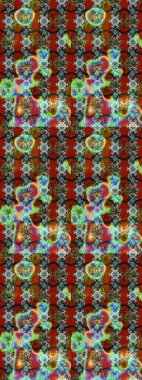 Chichi 'nin kumaş kalıbını çiz. Çiçek deseni. Renkli Bahar Teması eskiz kalıbı. Düz Çiçek Elementleri Tasarımı. Raster illüstrasyonu.