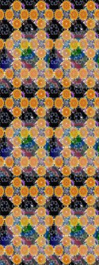 Düz Çiçek Elementleri Tasarımı. Sarı renkli çiçekler. Sketch Colour Spring Theme eskiz kalıbı. Sevimli çiçek raster deseni.