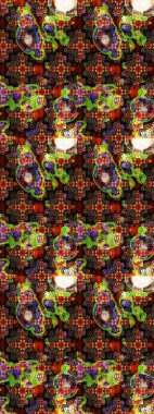 Yumuşak, bahar çiçekli arka plan. Çiçekli karalama şeklinde Raster çiçek deseni. Kahverengi renkte çiçekler.