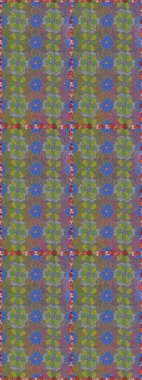 Raster - stok. Kusursuz bir arka plan modeli. Yapraklı çiçekler ve kır çiçekli papatya çayı..