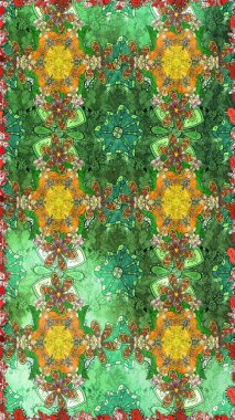 Organik motif arka planı. Çizim kalıbı. Raster illüstrasyonu. Ultraviyole kumaş deseni.