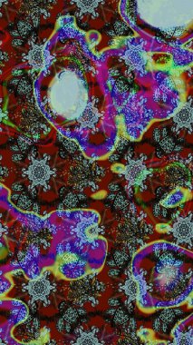 Raster suluboya çiçek deseni, narin çiçekler, mavi ve kahverengi çiçekler, tebrik kartı şablonu. Raster Güzel kumaş deseni.