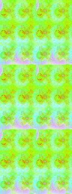 Zarif, parlak ve yeşil çiçek desenli bir taslak. Sabıka baskıları, bebek kıyafetleri, duvar kâğıtları, paket kutuları vb..