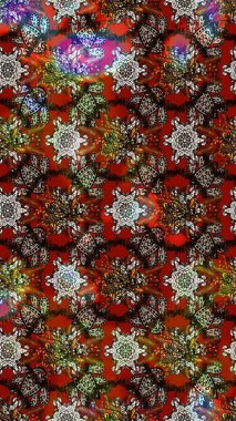 Güzel suluboya çiçekler, parlak resimler ilham verici ve kırmızı çiçek desenli eskiz arka planı. Raster..