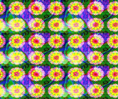 Nazik, narin çiçek arkaplanı. Çiçekli karalama şeklinde Raster çiçek deseni. Sarı renkte çiçekler.