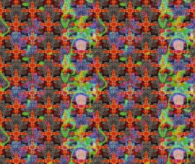 Hediye ambalaj kağıdı, tebrik kartları, posterler ve pankart tasarımı. Raster düz çiçek çizim deseni. Kahverengi renkte çiçekler.