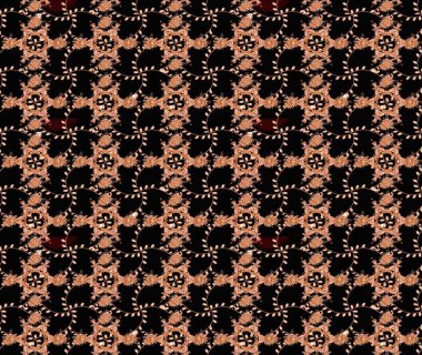 Çiçekli karalama şeklinde Raster çiçek deseni. Nazik, sevimli çiçek arkaplanı. Siyah renkte çiçekler.