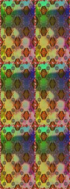 Kahverengi ve yeşil çiçekli kusursuz desen, suluboya çiçek deseni, sevimli çiçek, duvar kağıdı, kart veya kumaş için fayanslı. Raster - stok.