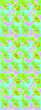 Raster illüstrasyonu. Yeşil ve nötr renklerde yaz çiçekleri. Raster çiçek desenli ve çiçekli..