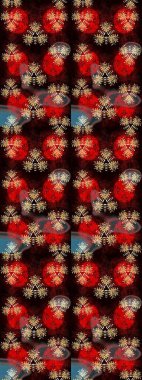 Siyah renkli siyah papatya deseni. Siyah renklerde. Raster illüstrasyonu.