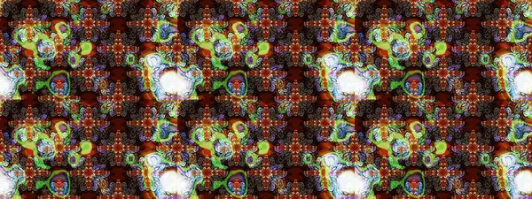 Kahverengi ve siyah renkte etnik çiçeklerle süslenmiş zarif bir eskiz şekli. Raster Çiçek İllüstrasyonu güzel tekstil..