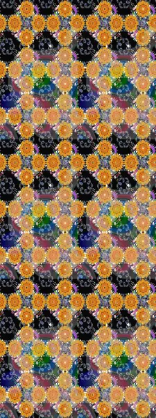 Düz Çiçek Elementleri Tasarımı. Sarı renkli çiçekler. Sketch Colour Spring Theme eskiz kalıbı. Sevimli çiçek raster deseni.