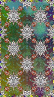 Güzel kumaş deseni. Raster illüstrasyonu. Güzel karalama çiçekleri olan kusursuz çiçek desenleri. Küçük çiçekte sevimli çiçek deseni var..