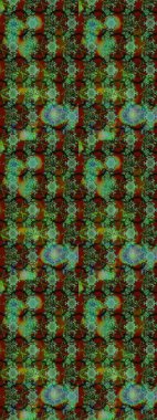 Raster illüstrasyonu. El çizimi. Çiçekli, yapraklı, çiçek desenli çizim..