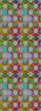 Raster illüstrasyonunda kusursuz çiçek deseni. Gri renkli çiçekler.