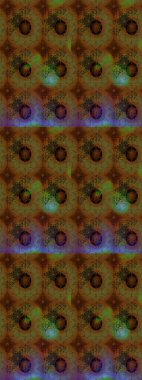 Kahverengi renklerde. Raster deseni. Raster illüstrasyonu. Küçük çiçekteki sevimli çiçek deseni. Soyut çiçek çizim kalıbı arkaplanı.