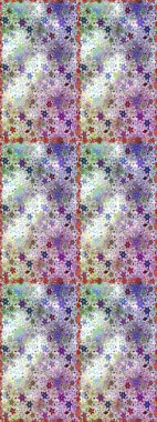 Raster illüstrasyonu. Kusursuz çiçek deseni. Tarafsız ve gri renklerde Asyalı tekstil.