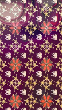 Küçük çiçekteki sevimli çiçek deseni. Mor renkte çiçekler.