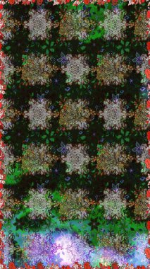 Çiçekli, suluboya desenli kusursuz çiçek deseni. Küçük çiçekte güzel bir çiçek deseni var. Raster deseni.