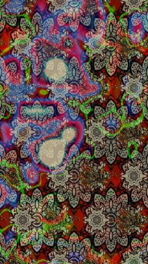 Güzel kumaş deseni. Raster suluboya deseni, narin çiçekler, gri çiçekler, tebrik kartı şablonu..